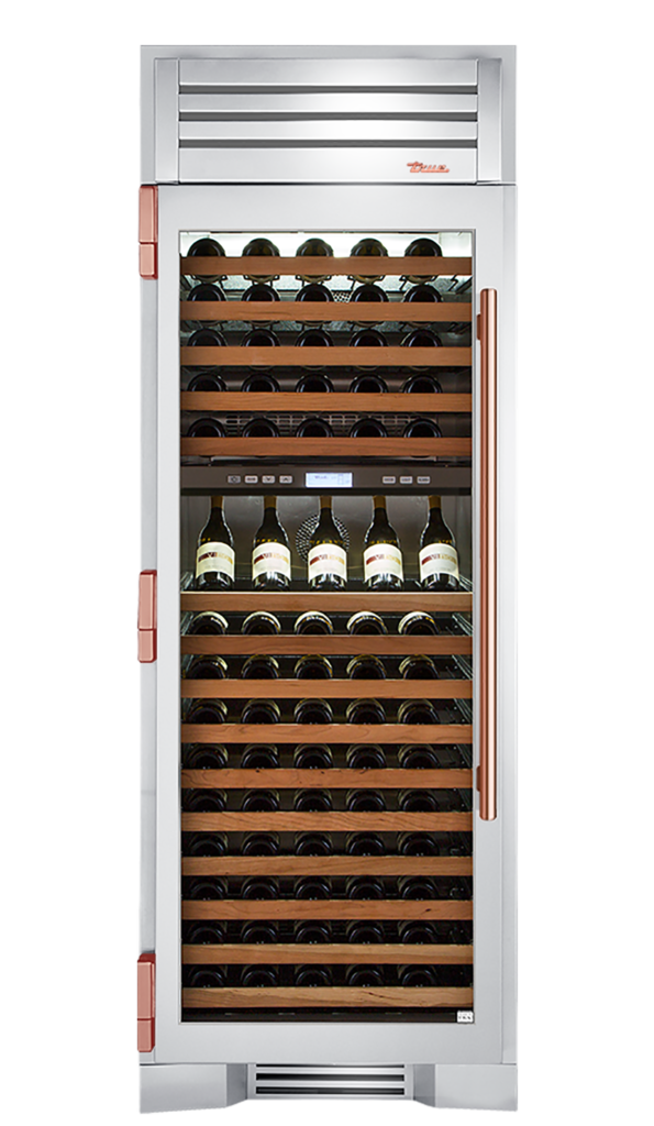 Wine Column, Left Hinged, Copper Hardware TR30DZWLSGCH03