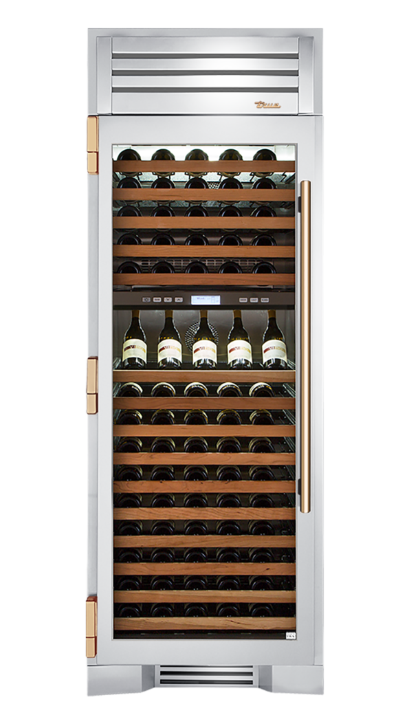 Wine Column, Left Hinged, Gold Hardware TR30DZWLSGCH08