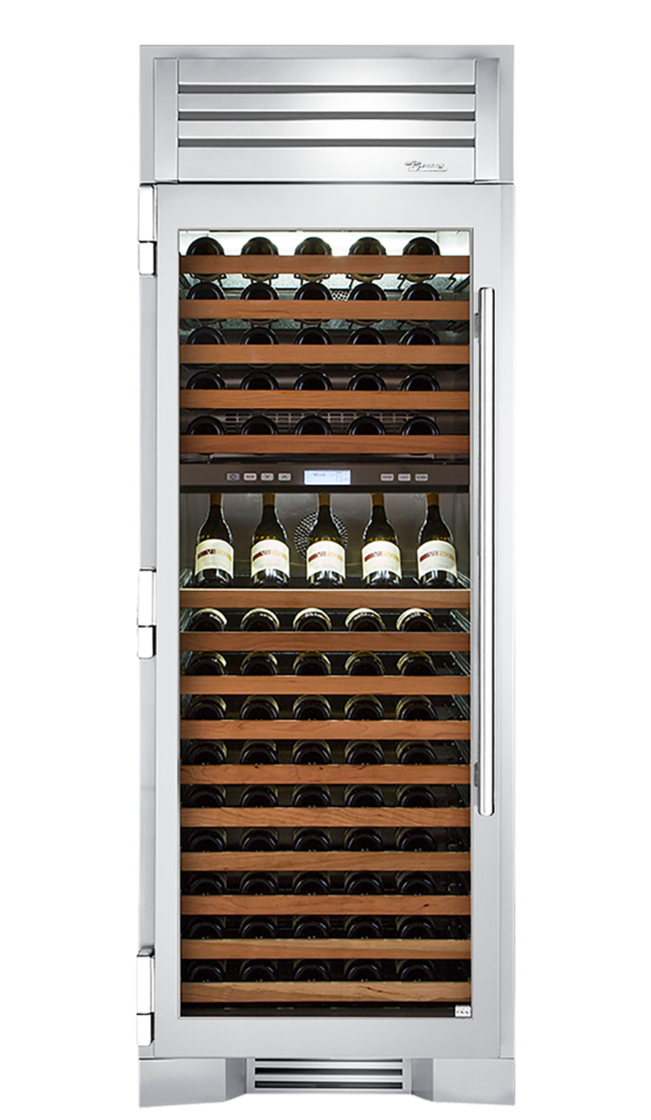 Wine Column, Left Hinged, Color Match, Chrome Hardware TR30DZWLSGCXXXH02