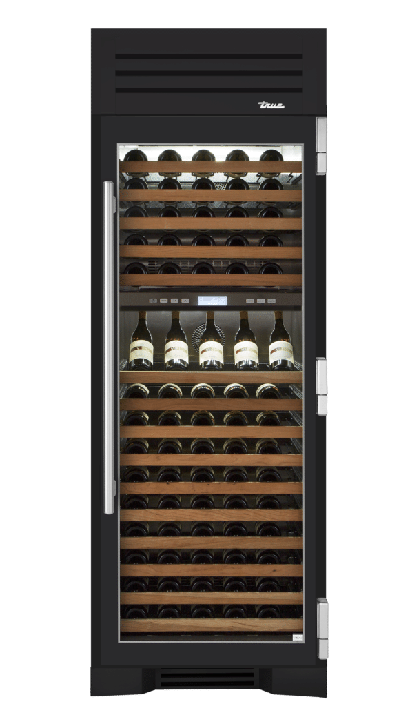 Wine Column, Right Hinged, Matte Black TR30DZWRSGC027H04