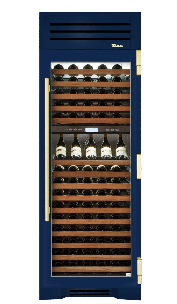 Wine Column, Right Hinged, Cobalt, Brass Hardware TR30DZWRSGC078H01