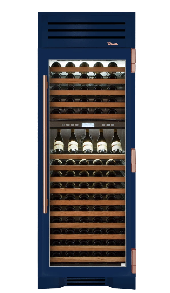 Wine Column, Right Hinged, Cobalt, Copper Hardware TR30DZWRSGC078H03