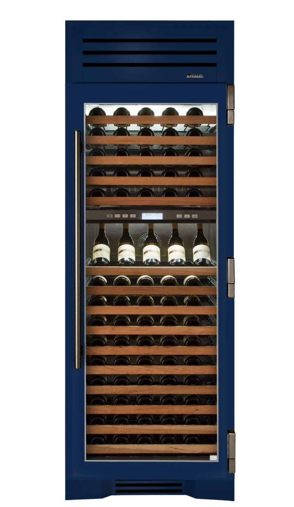 Wine Column, Right Hinged, Cobalt, Pewter Hardware TR30DZWRSGC078H05