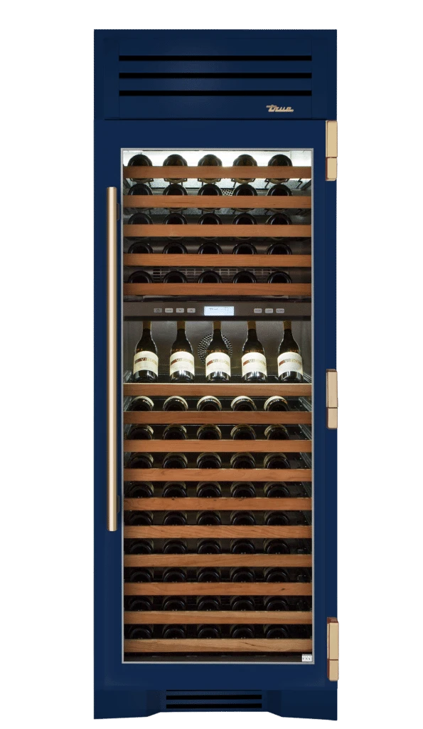 Wine Column, Right Hinged, Cobalt, Gold Hardware TR30DZWRSGC078H08