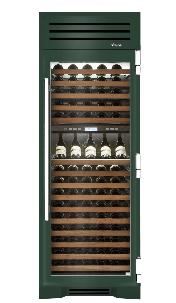Wine Column, Right Hinged, Emerald, Chrome Hardware TR30DZWRSGC086H02