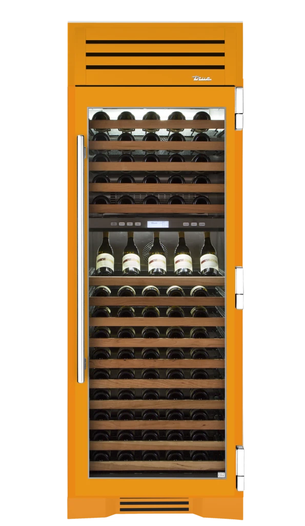 Wine Column, Right Hinged, Saffron, Chrome Hardware TR30DZWRSGC103H02