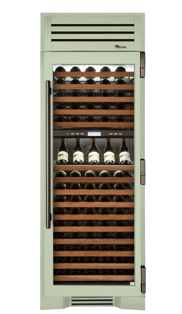 Wine Column, Right Hinged, Sage, Pewter Hardware TR30DZWRSGC129H05