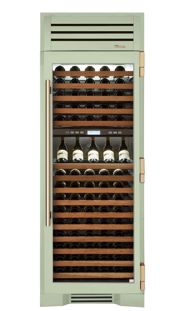 Wine Column, Right Hinged, Sage, Gold Hardware TR30DZWRSGC129H08