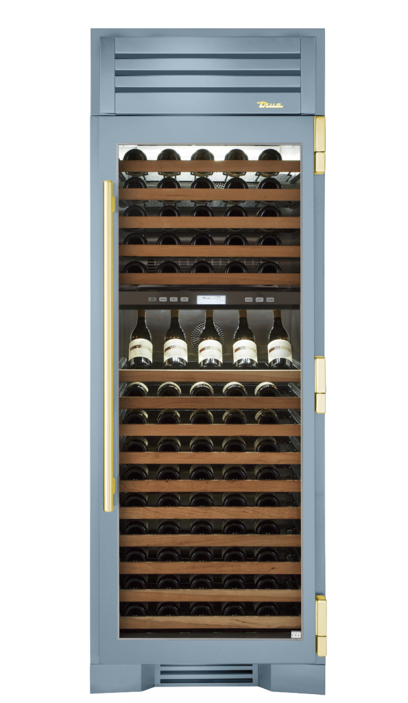 Wine Column, Right Hinged, Bluestone, Brass Hardware TR30DZWRSGC152H01
