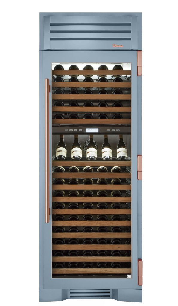 Wine Column, Right Hinged, Bluestone, Copper Hardware TR30DZWRSGC152H03