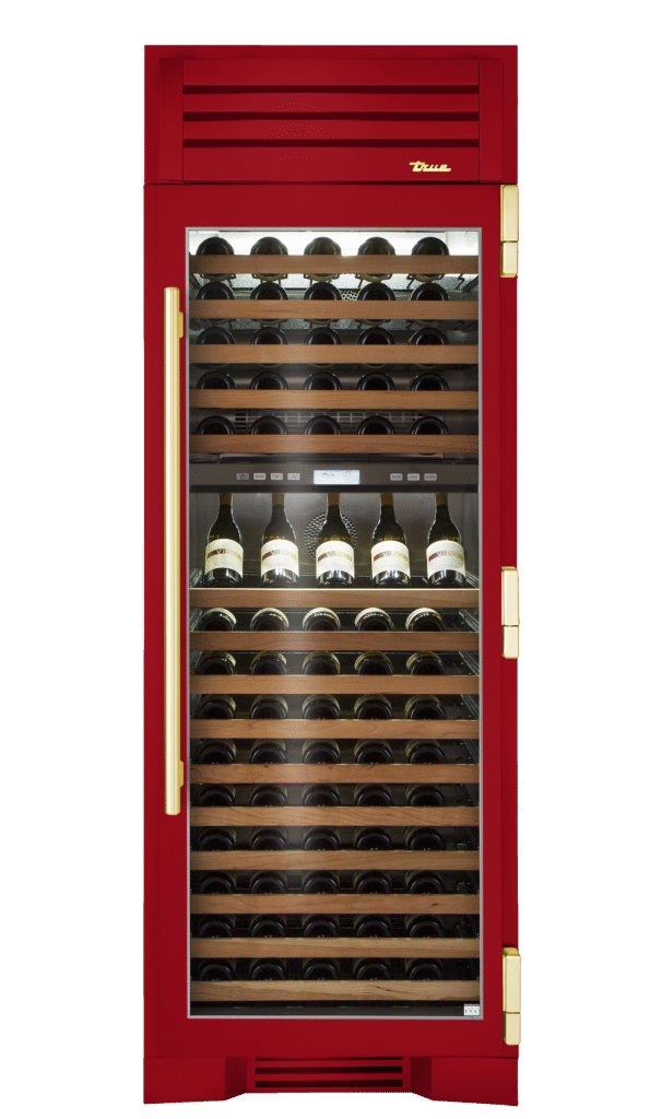 Wine Column, Right Hinged, Crimson, Brass Hardware TR30DZWRSGC193H01