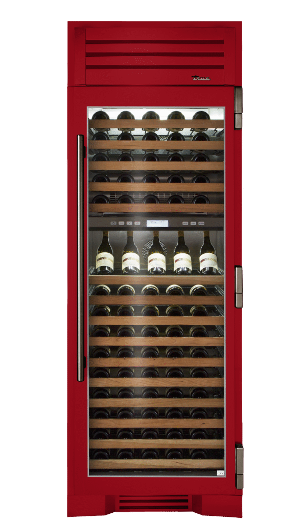 Wine Column, Right Hinged, Crimson, Pewter Hardware TR30DZWRSGC193H05