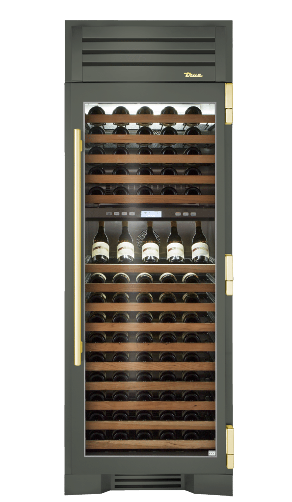 Wine Column, Right Hinged, Olive, Brass Hardware TR30DZWRSGC238H01