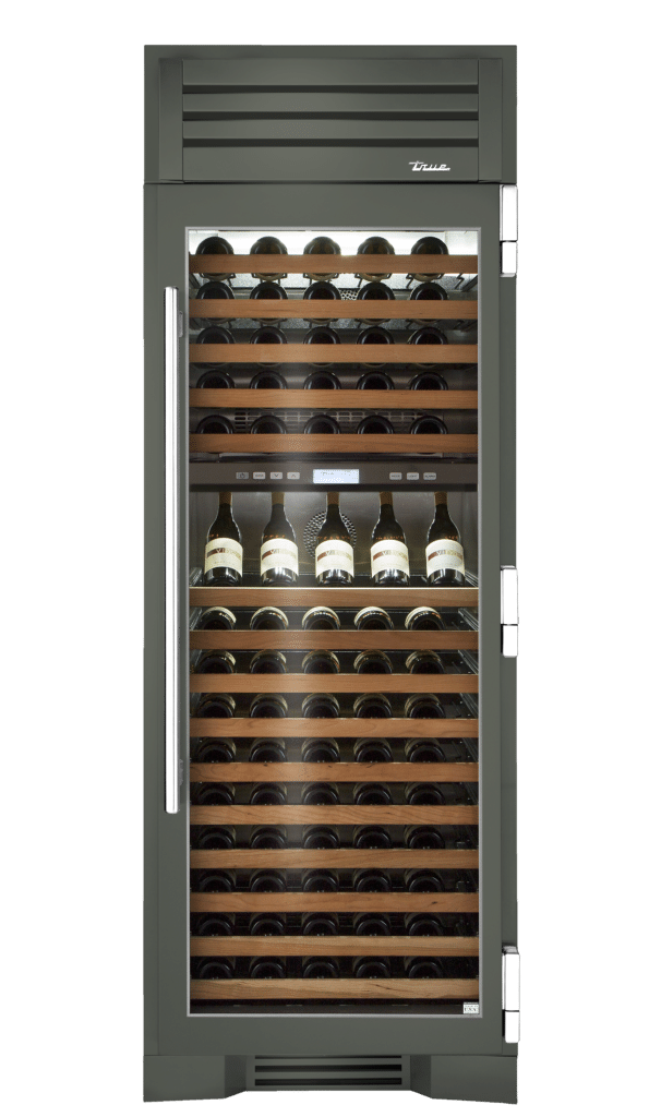 Wine Column, Right Hinged, Olive, Chrome Hardware TR30DZWRSGC238H02