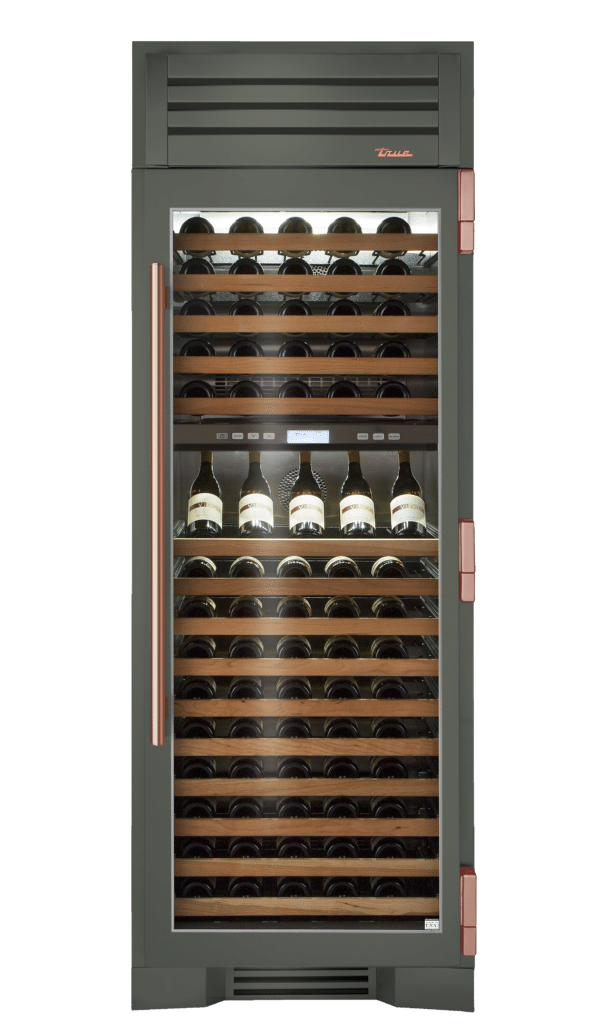 Wine Column, Right Hinged, Olive, Copper Hardware TR30DZWRSGC238H03