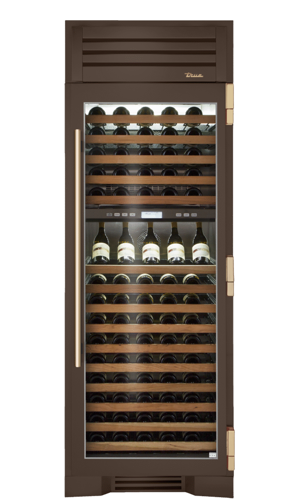 Wine Column, Right Hinged, Espresso, Gold Hardware TR30DZWRSGC305H08