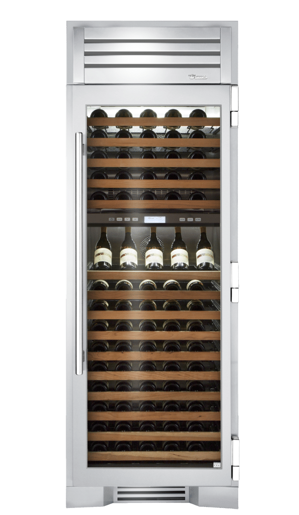 Wine Column, Right Hinged, Color Match, Chrome Hardware TR30DZWRSGCXXXH02