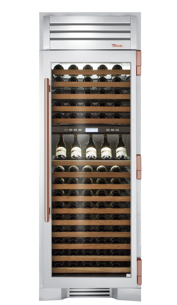 Wine Column, Right Hinged, Color Match, Copper Hardware TR30DZWRSGCXXXH03