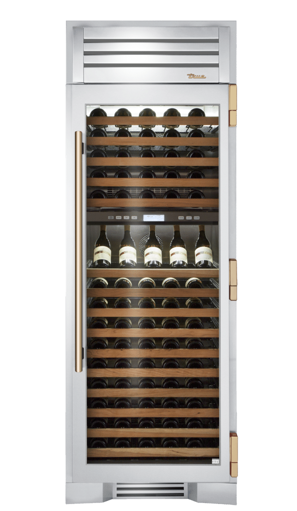 Wine Column, Right Hinged, Color Match, Gold Hardware TR30DZWRSGCXXXH08