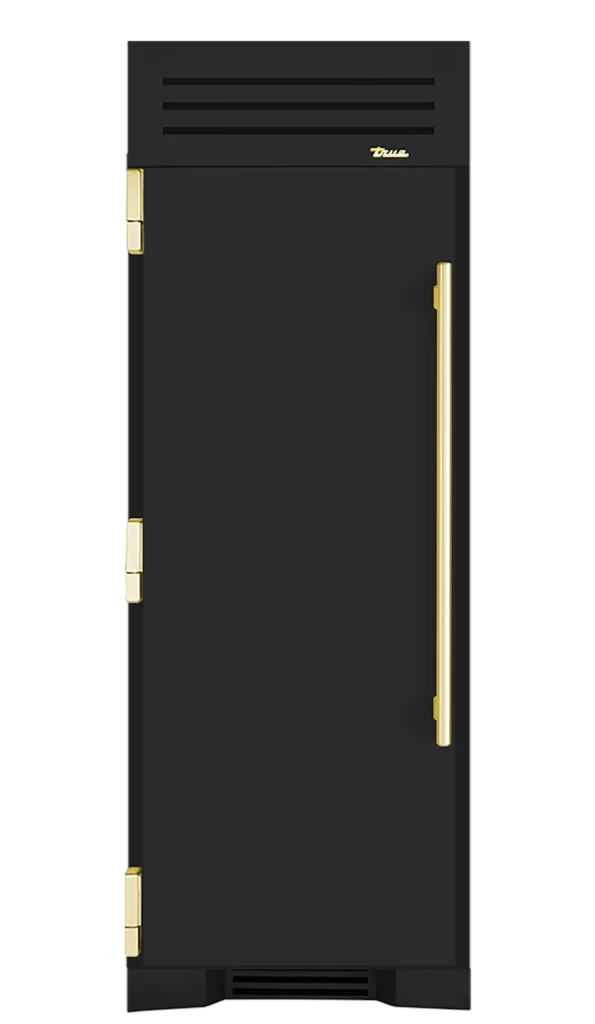 Freezer Column, Left Hinged, Matte Black, Brass Hardware TR30FRZLSSIMC027H01