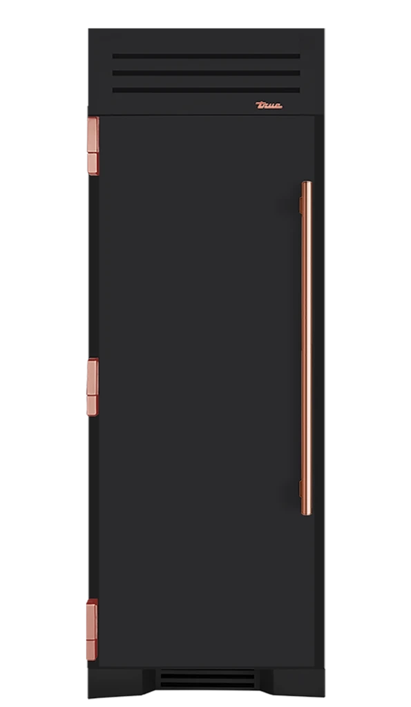 Freezer Column, Left Hinged, Matte Black, Copper Hardware TR30FRZLSSIMC027H03