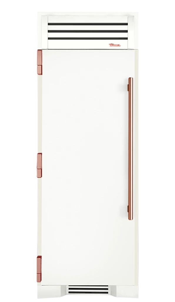 Freezer Column, Left Hinged, Matte White, Copper Hardware TR30FRZLSSIMC030H03