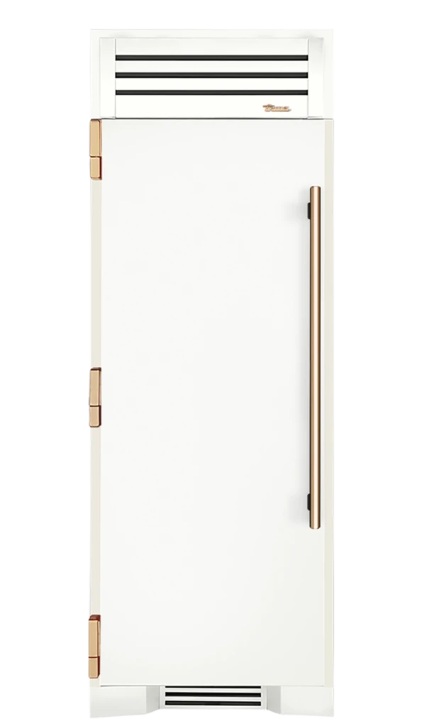 Freezer Column, Left Hinged, Matte White, Gold Hardware TR30FRZLSSIMC030H08
