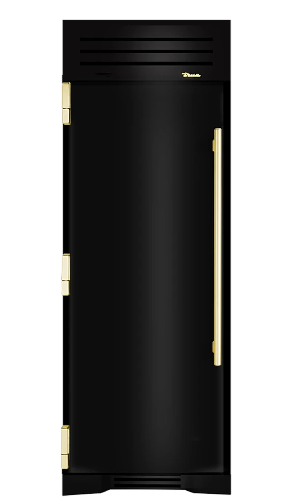 Freezer Column, Left Hinged, Gloss Black, Brass Hardware TR30FRZLSSIMC044H01