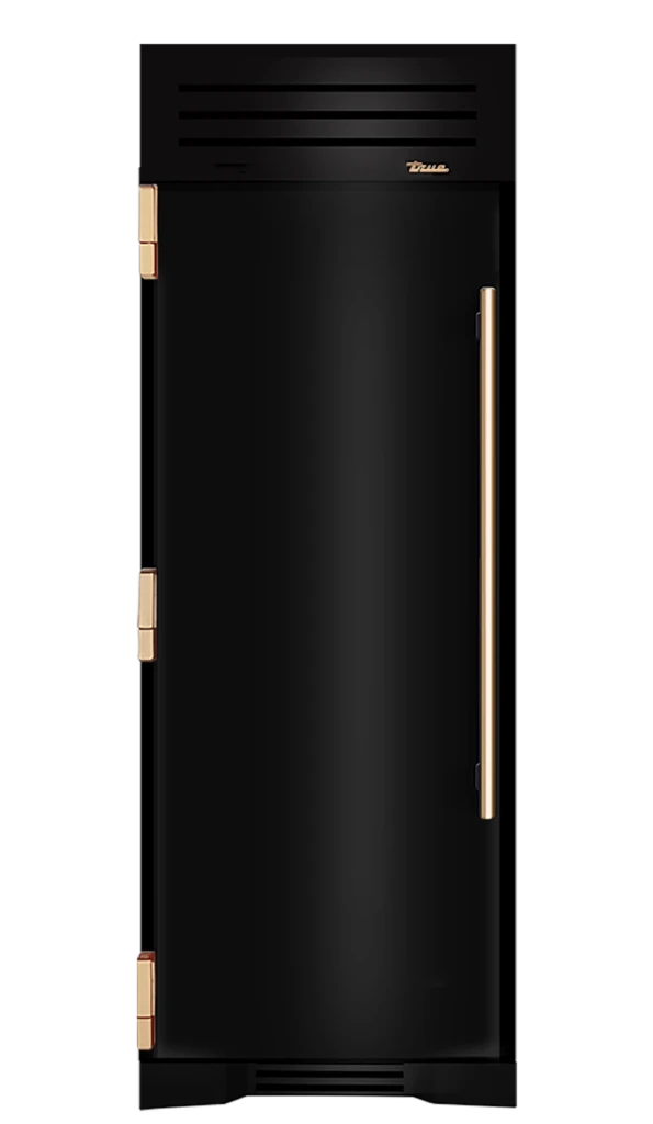 Freezer Column, Left Hinged, Gloss Black, Gold Hardware TR30FRZLSSIMC044H08