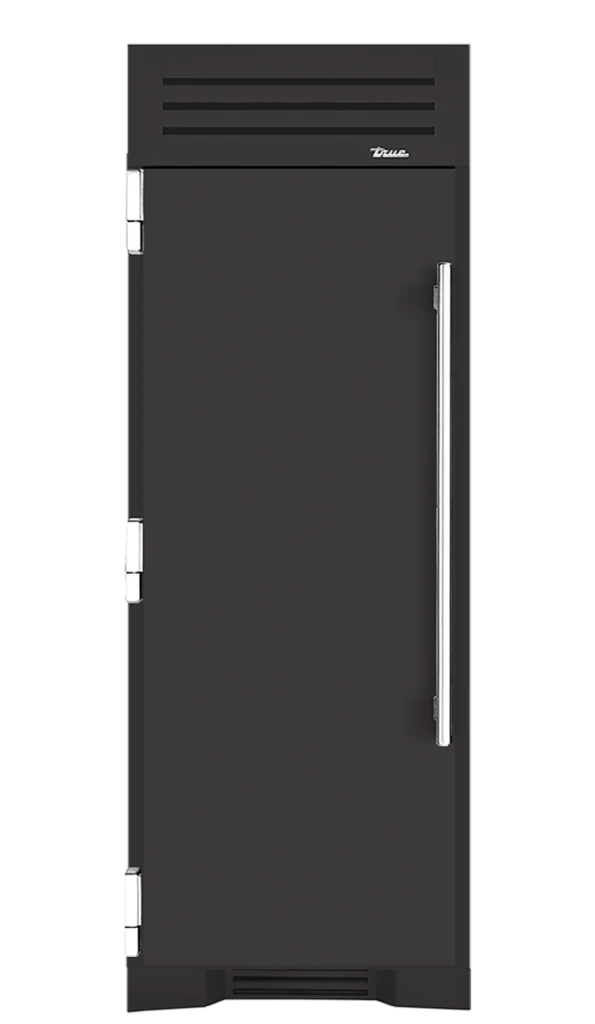 Freezer Column, Left Hinged, Ultra Matte Black, Chrome Hardware TR30FRZLSSIMC085H02