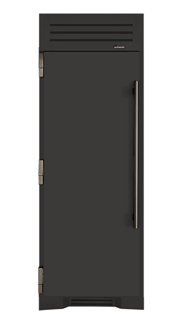 Freezer Column, Left Hinged, Ultra Matte Black, Pewter Hardware TR30FRZLSSIMC085H05