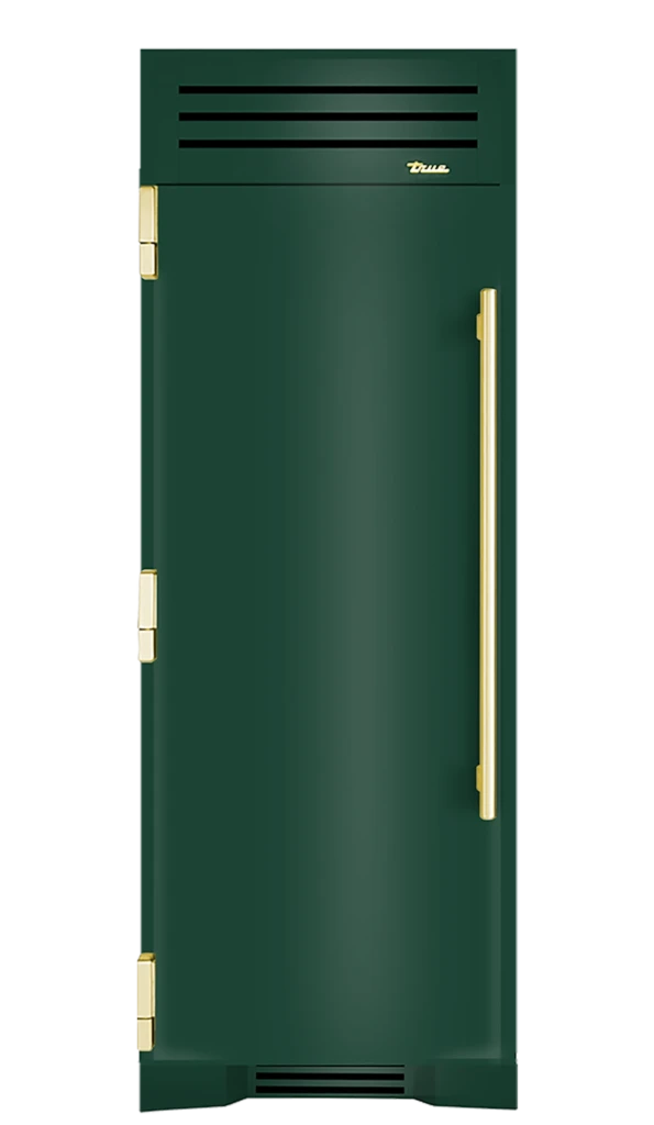 Freezer Column, Left Hinged, Emerald, Brass Hardware TR30FRZLSSIMC086H01