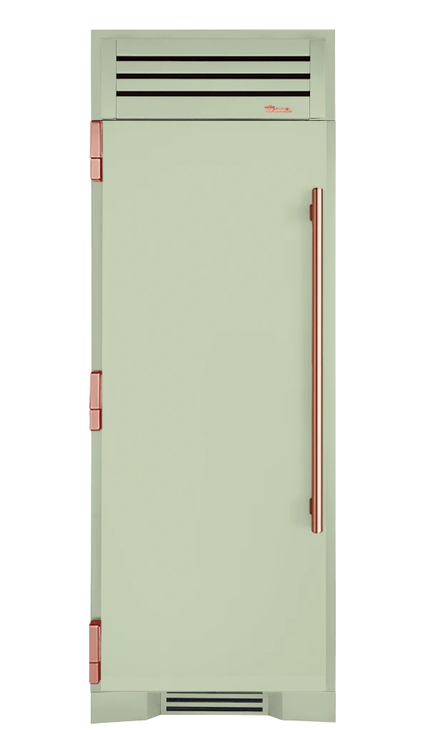 Freezer Column, Left Hinged, Sage, Copper Hardware TR30FRZLSSIMC129H03
