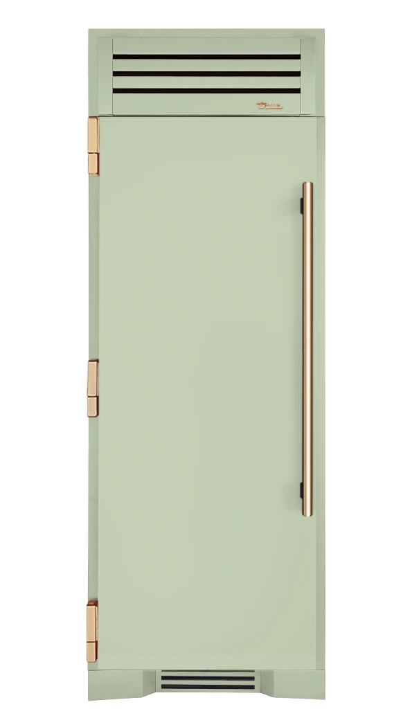Freezer Column, Left Hinged, Sage, Gold Hardware TR30FRZLSSIMC129H08