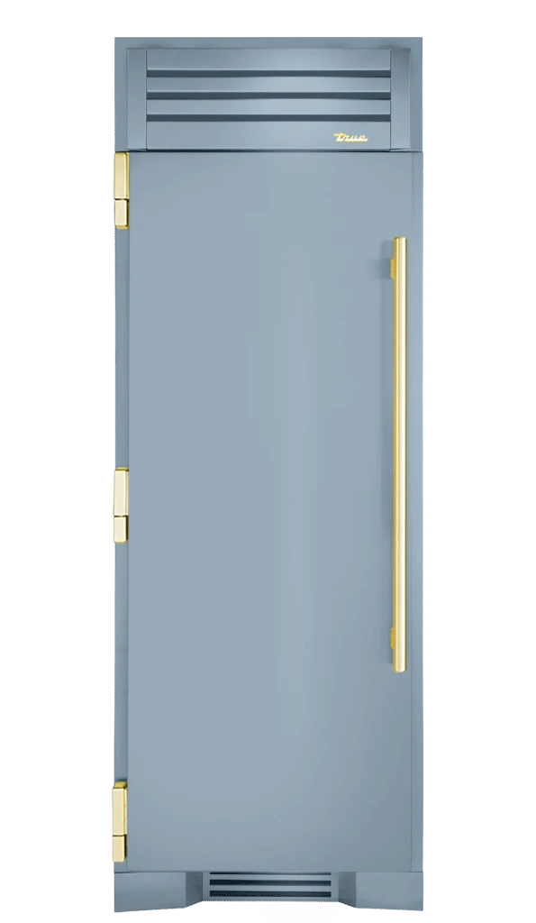 Freezer Column, Left Hinged, Bluestone, Brass Hardware TR30FRZLSSIMC152H01