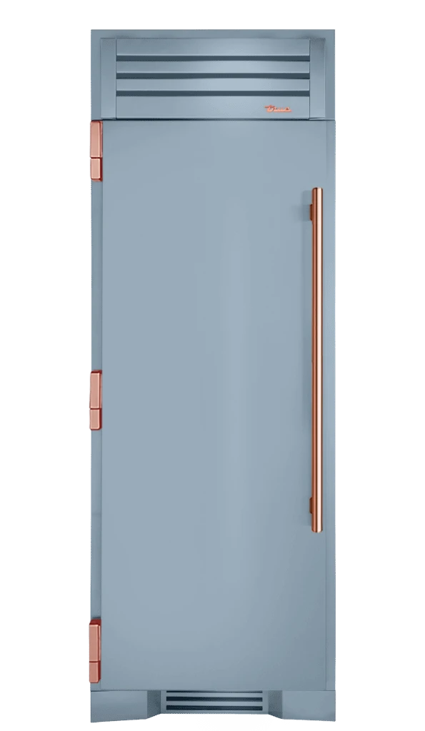 Freezer Column, Left Hinged, Bluestone, Copper Hardware TR30FRZLSSIMC152H03