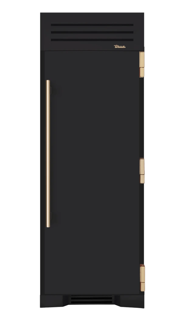 Freezer Column, Right Hinged, Matte Black, Gold Hardware TR30FRZRSSC027H08