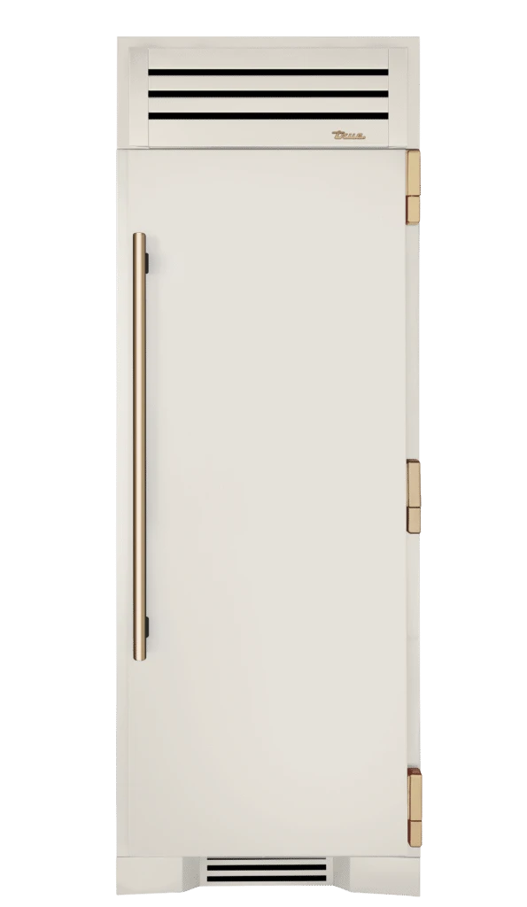 Freezer Column, Right Hinged, Antique White, Gold Hardware TR30FRZRSSC050H08