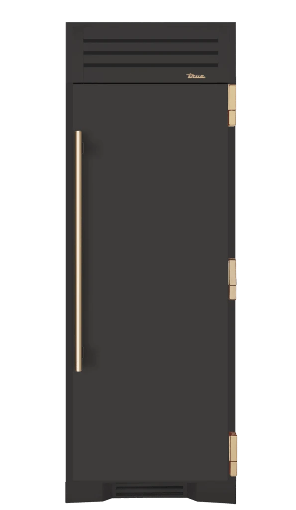 Freezer Column, Right Hinged, Ultra Matte Black, Gold Hardware TR30FRZRSSC085H08
