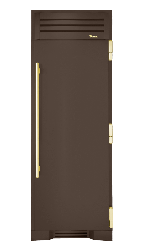 Freezer Column, Right Hinged, Espresso, Brass Hardware TR30FRZRSSC305H01