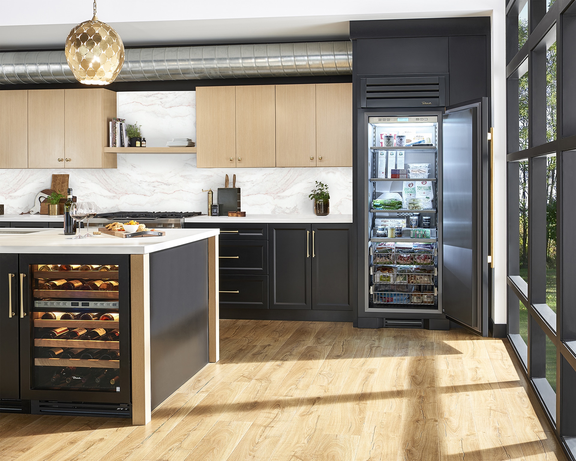 Freezer Column, Right Hinged, Espresso, Copper Hardware TR30FRZRSSC305H03