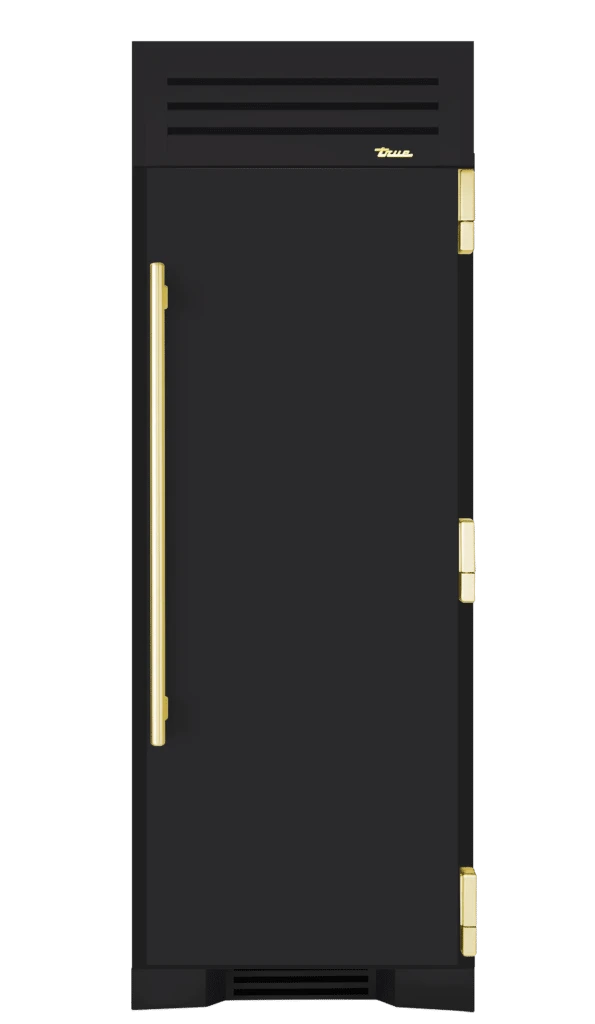 Freezer Column, Right Hinged, Matte Black, Brass Hardware TR30FRZRSSIMC027H01