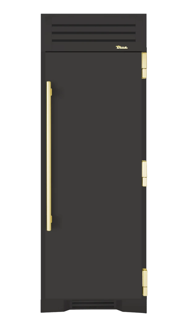 Freezer Column, Right Hinged, Ultra Matte Black, Brass Hardware TR30FRZRSSIMC085H01