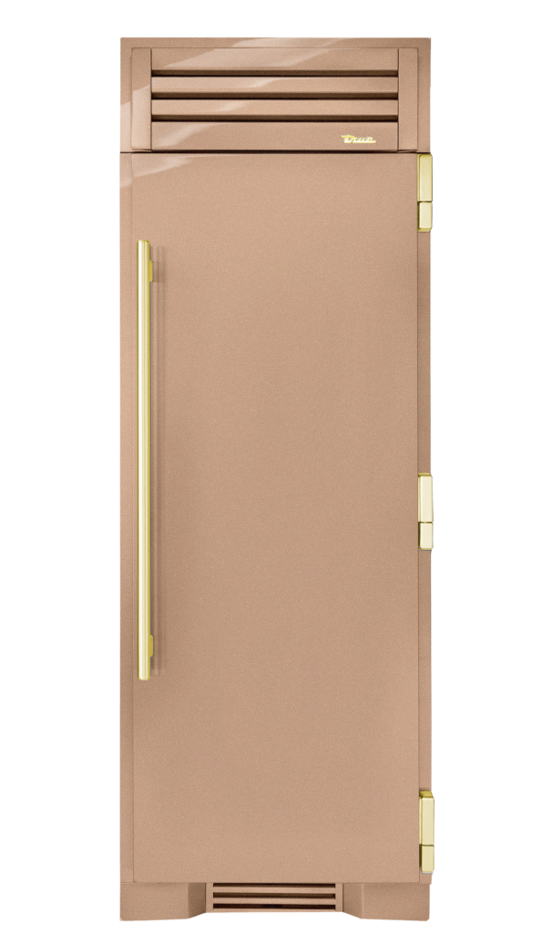 Freezer Column, Right Hinged, Champagne, Brass Hardware TR30FRZRSSIMC179H01