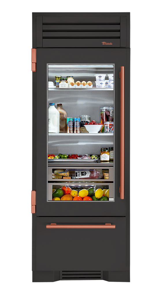 Refrigerator with Bottom Freezer, Left Hinged, Matte Black, Copper Hardware TR30RBFLSGA027H03