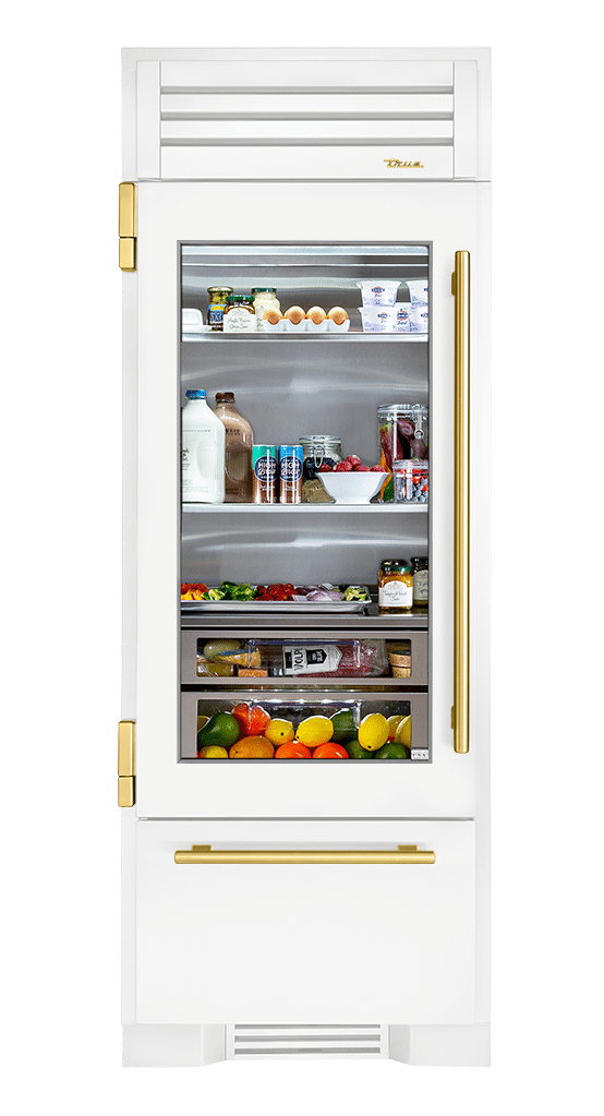 Refrigerator with Bottom Freezer, Left Hinged, Matte White, Brass Hardware TR30RBFLSGA030H01