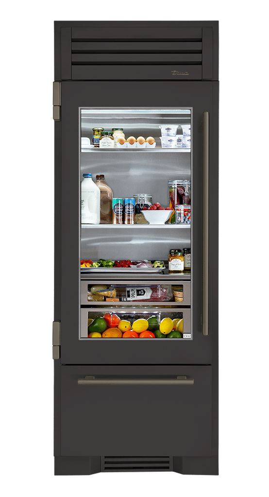 Refrigerator with Bottom Freezer, Left Hinged, Ultra Matte Black, Pewter Hardware TR30RBFLSGA085H05