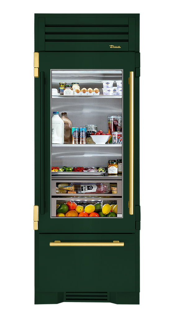 Refrigerator with Bottom Freezer, Left Hinged, Emerald, Brass Hardware TR30RBFLSGA086H01