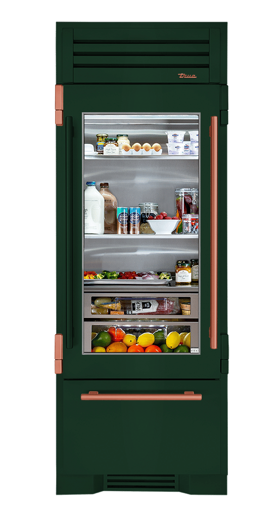 Refrigerator with Bottom Freezer, Left Hinged, Emerald, Copper Hardware TR30RBFLSGA086H03