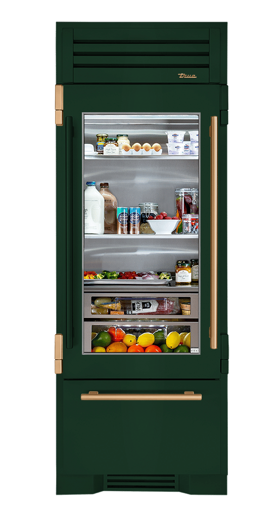 Refrigerator with Bottom Freezer, Left Hinged, Emerald, Gold Hardware TR30RBFLSGA086H08